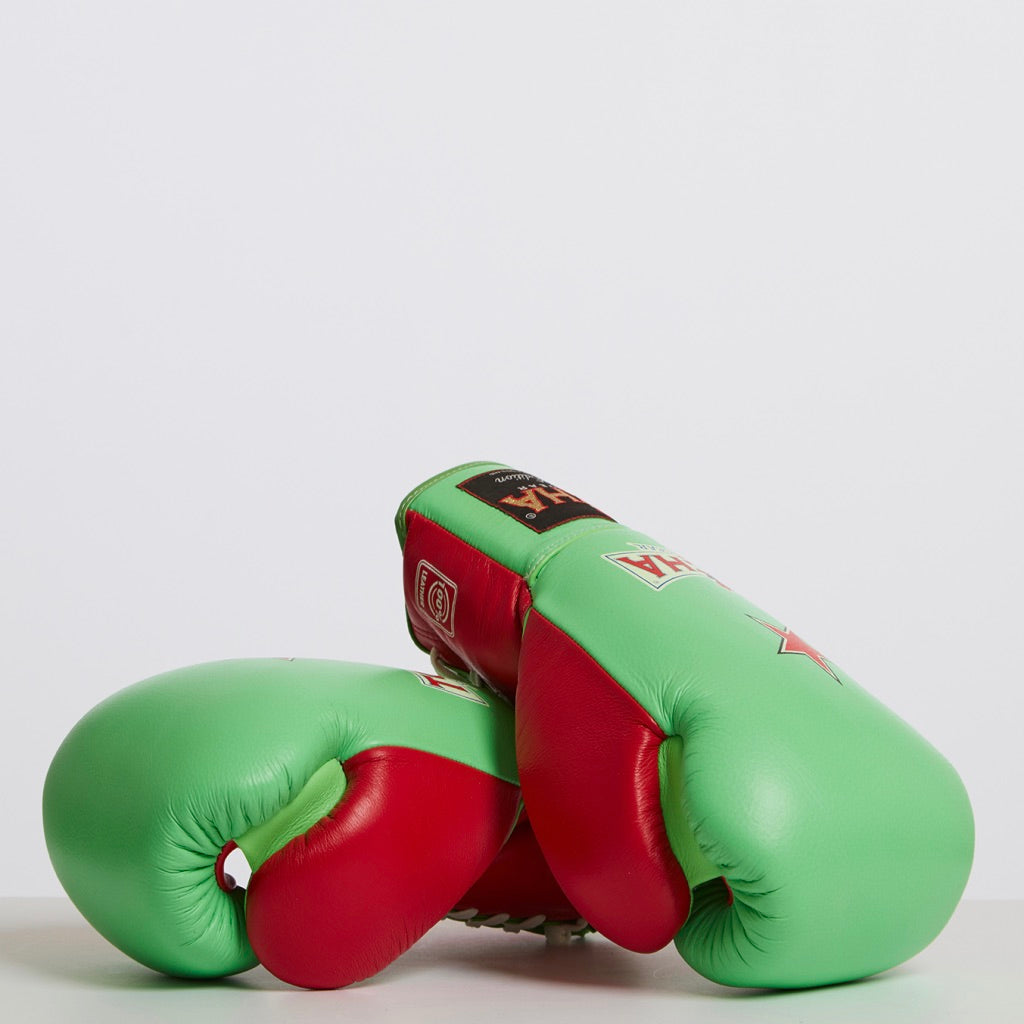 Tocha Fight Gear - Green Lace Up Muay Thai Gloves