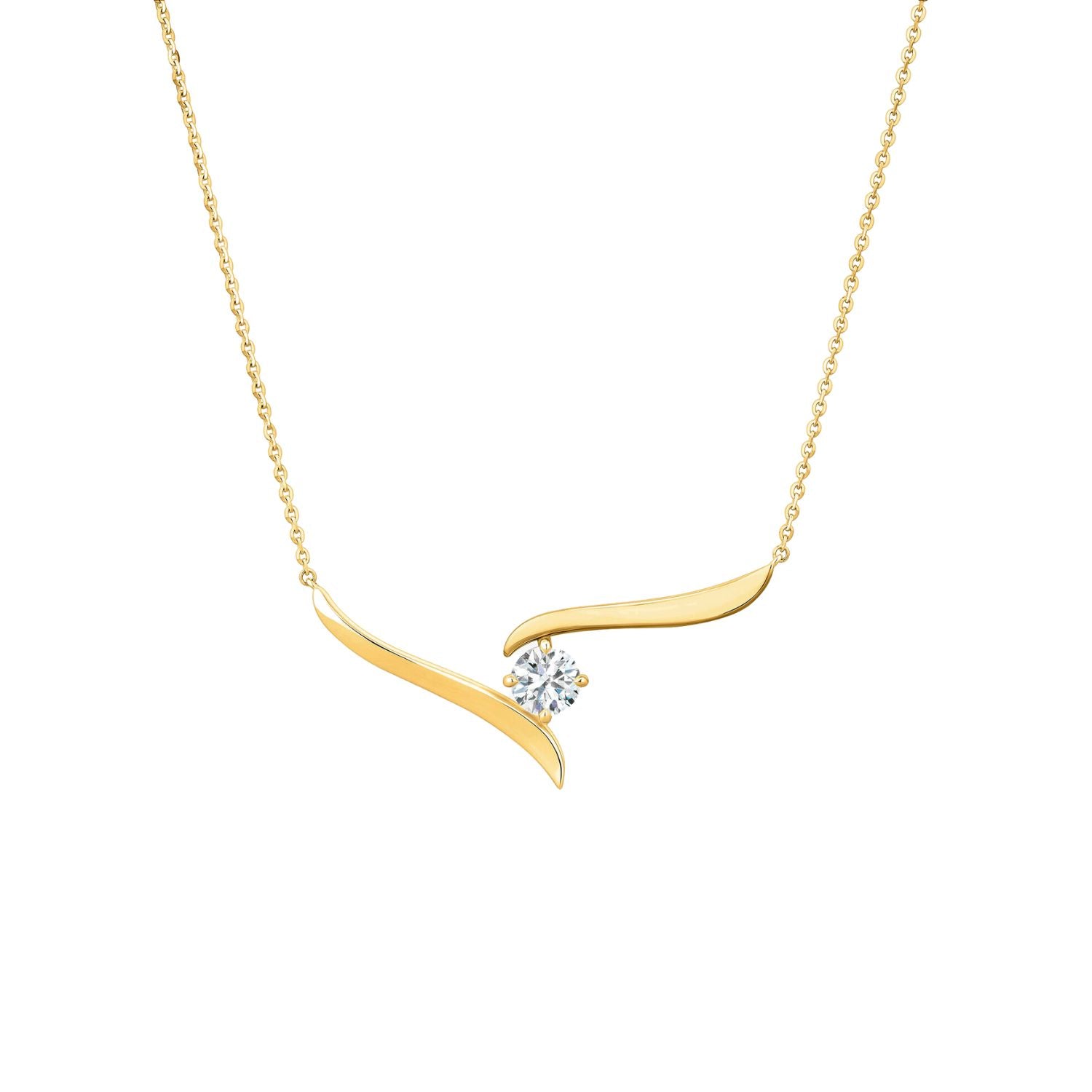 Hearts On Fire Vela Solitaire Crossover Pendant