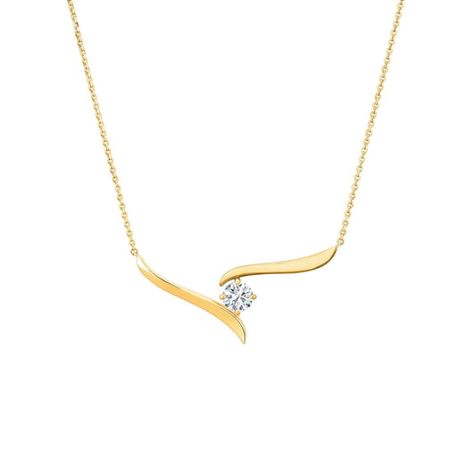 Hearts On Fire Vela Solitaire Crossover Pendant