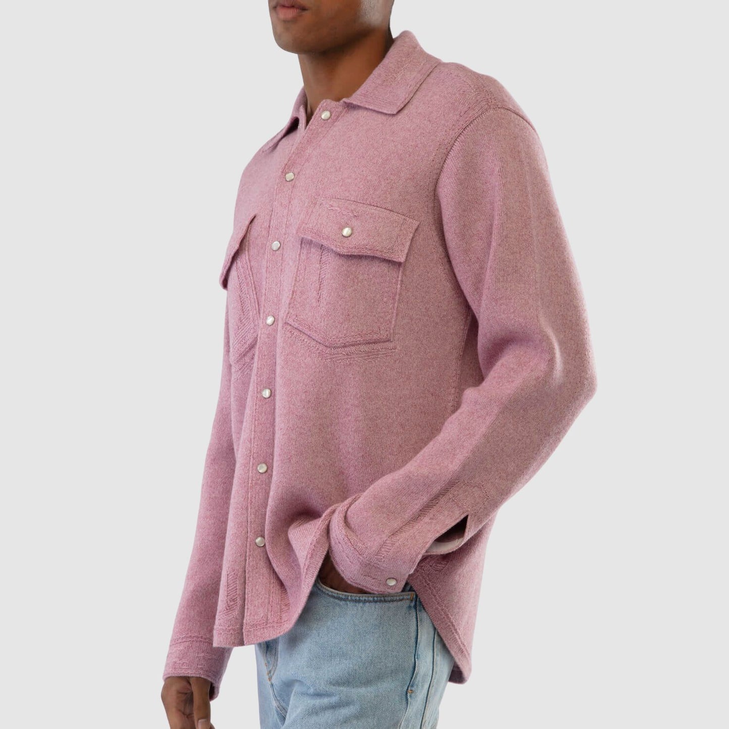 Barrie Distressed Denim Shirt