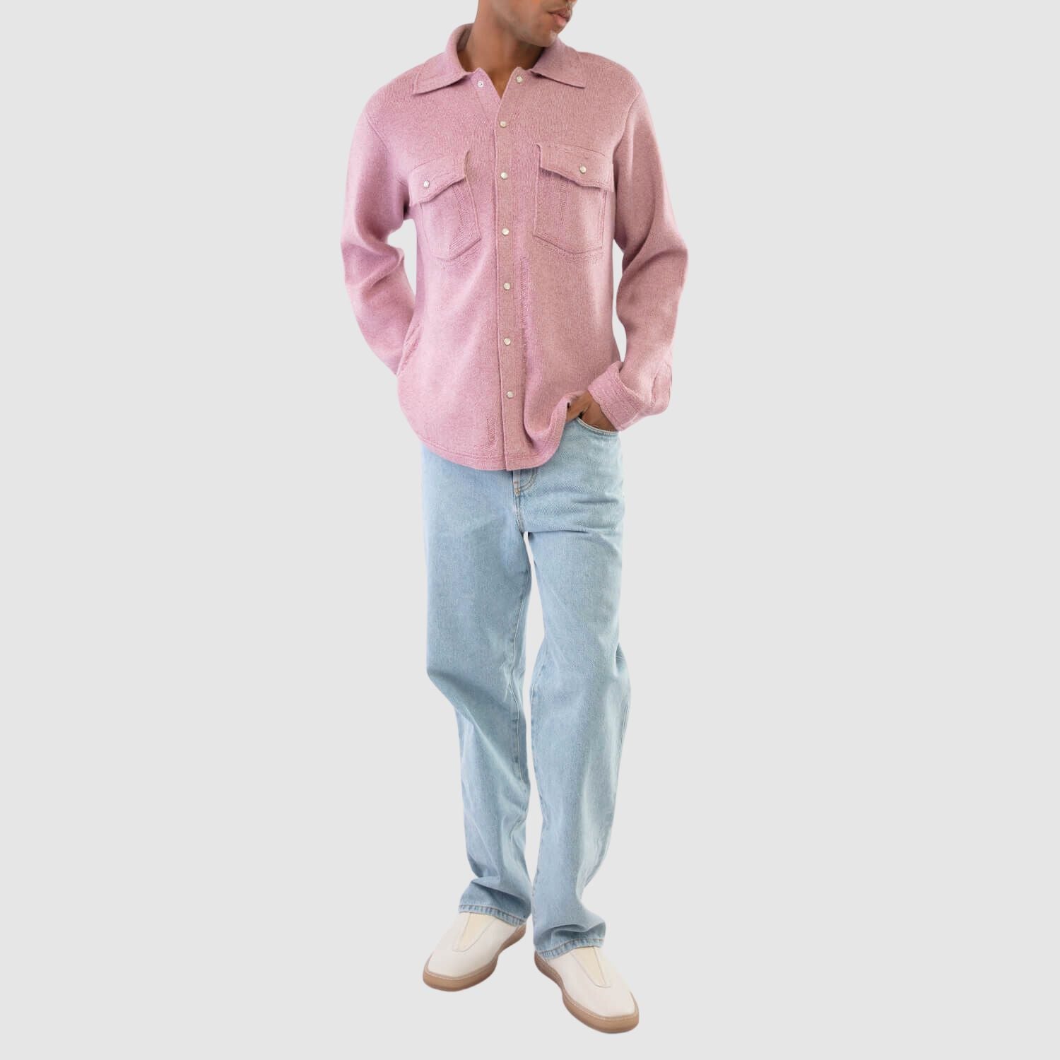 Barrie Distressed Denim Shirt