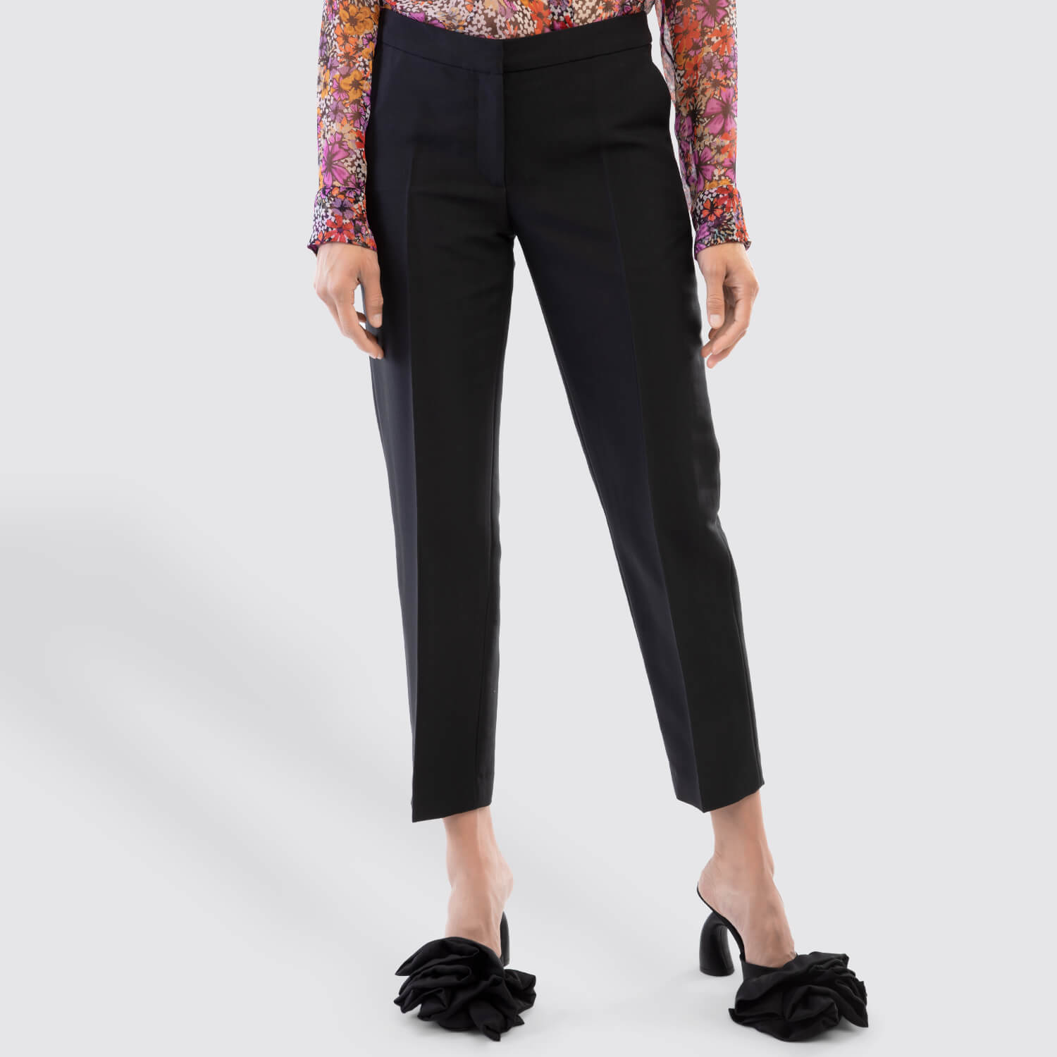 Dries Van Noten Cropped Straight Leg Pant Front