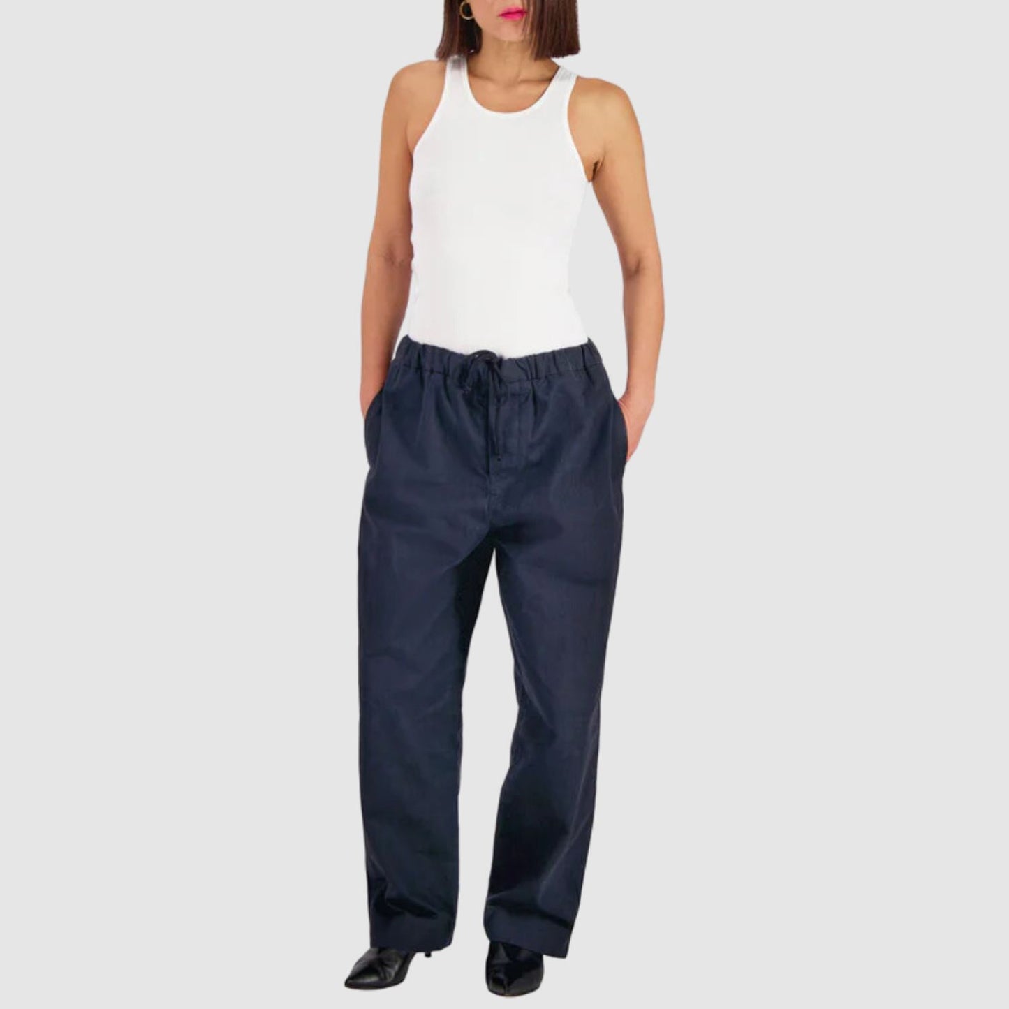 Ed Unlined Heavy Cotton Drawstring Trousers