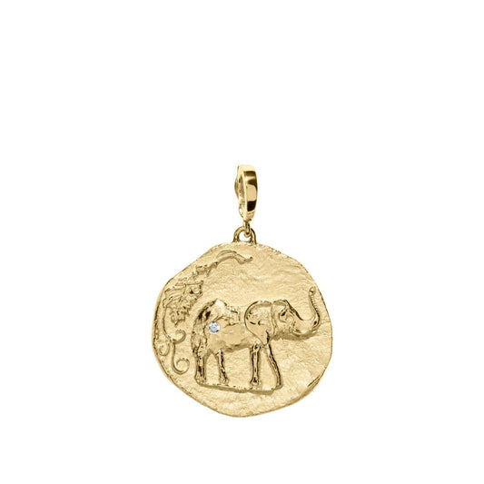Azlee Elefante Loyalty Large Diamond Coin Charm