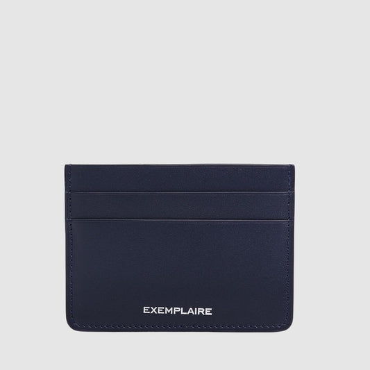 Exemplaire - Navy Leather Card Holder View 1