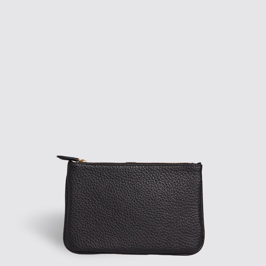 Extra Virgo Black Leather Pouch
one side