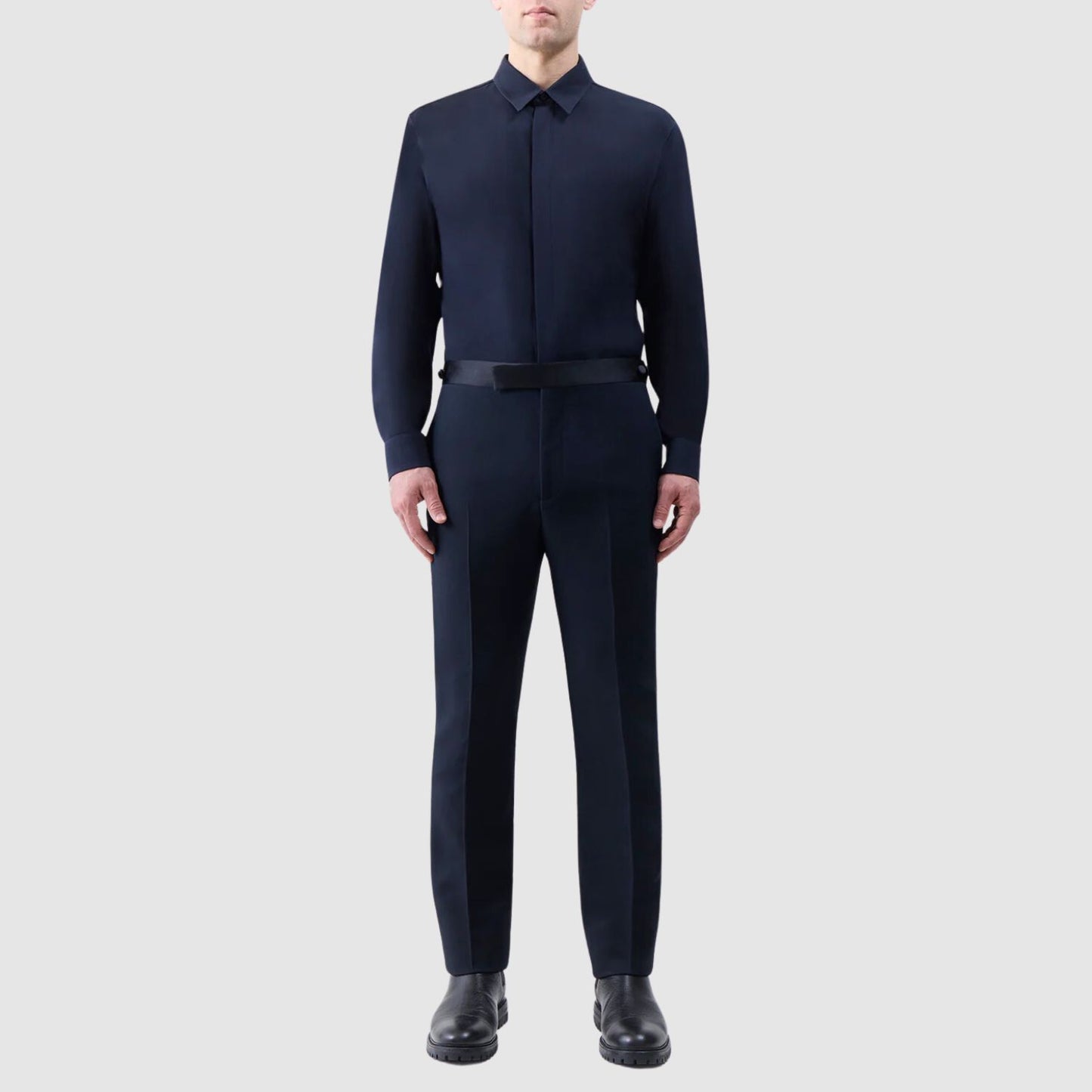 Gabriela Hearst Simons Pant in Black Silk Wool Cady
