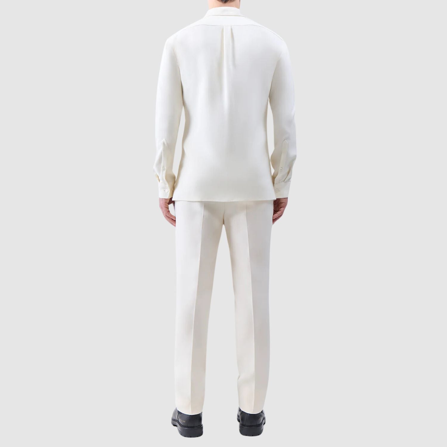 Gabriela Hearst Nicolas Shirt in Ivory Wool Twill