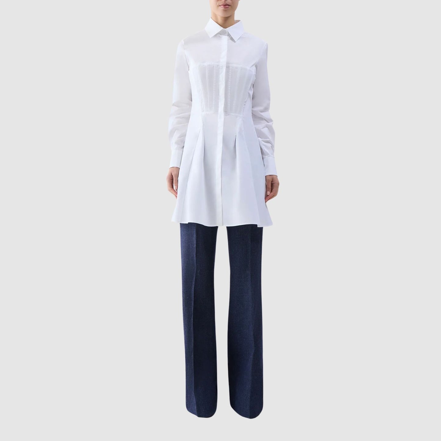 Gabriela Hearst Garcia Top in White Sea Island Cotton Poplin