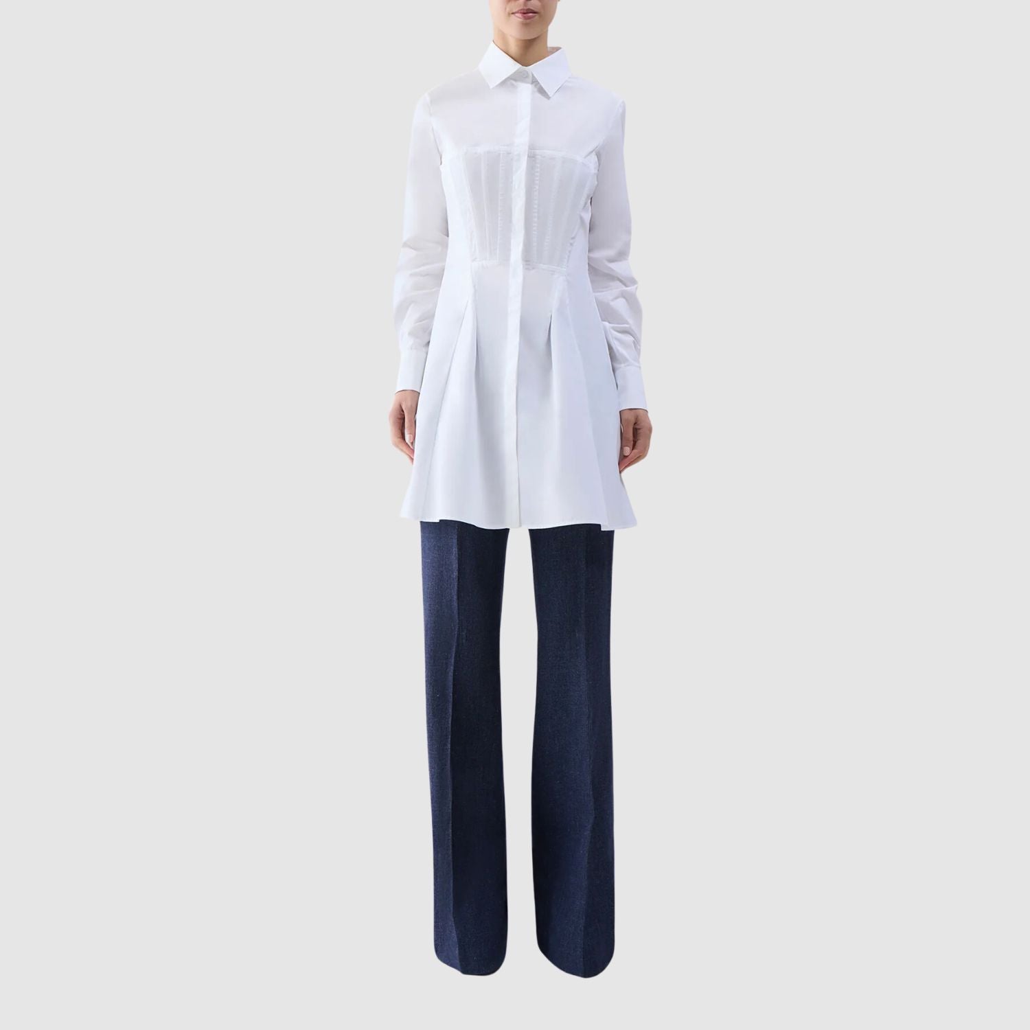 Gabriela Hearst Garcia Top in White Sea Island Cotton Poplin