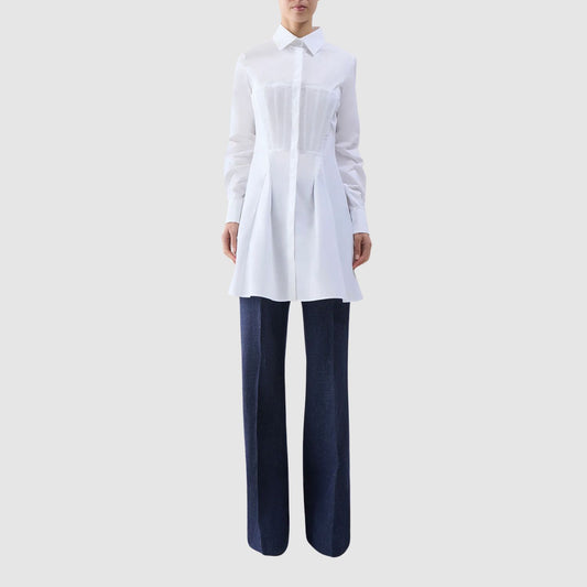 Gabriela Hearst Garcia Top in White Sea Island Cotton Poplin