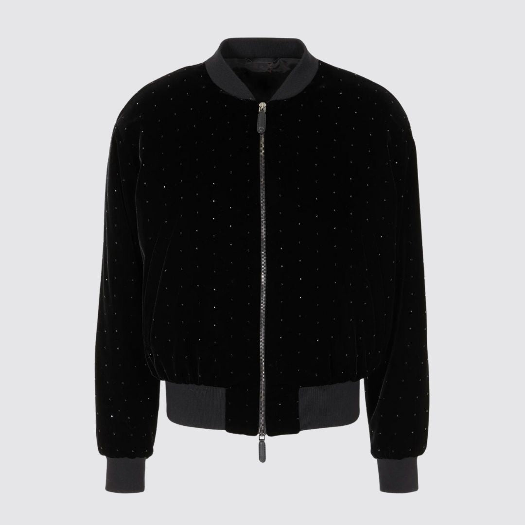 Giorgio Armani Velvet Bomber Jacket