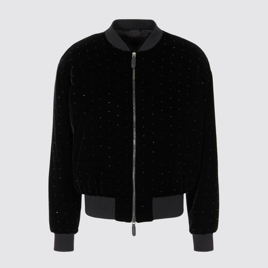 Giorgio Armani Velvet Bomber Jacket