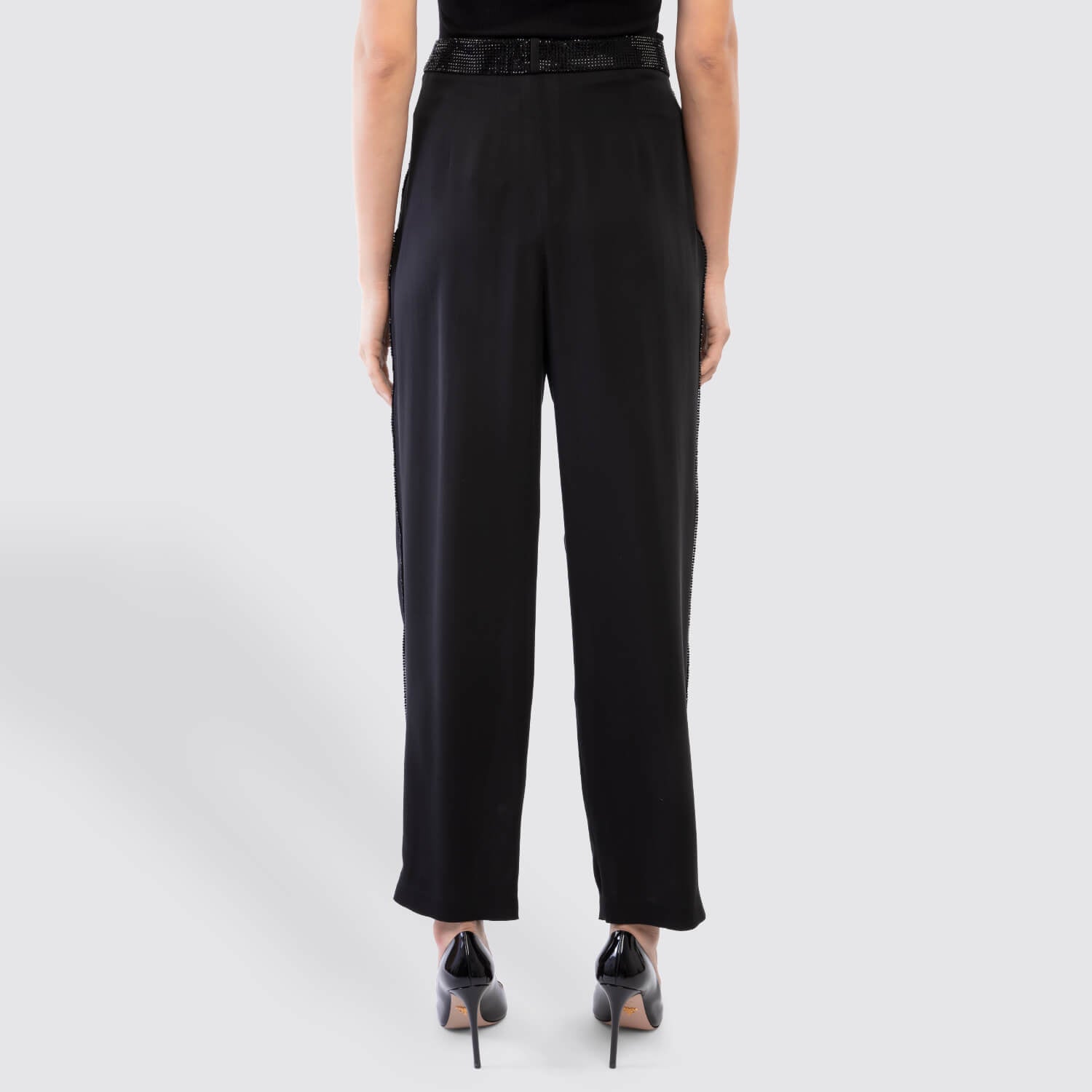 Giorgio Armani Georgette Trousers with Crystals View 3