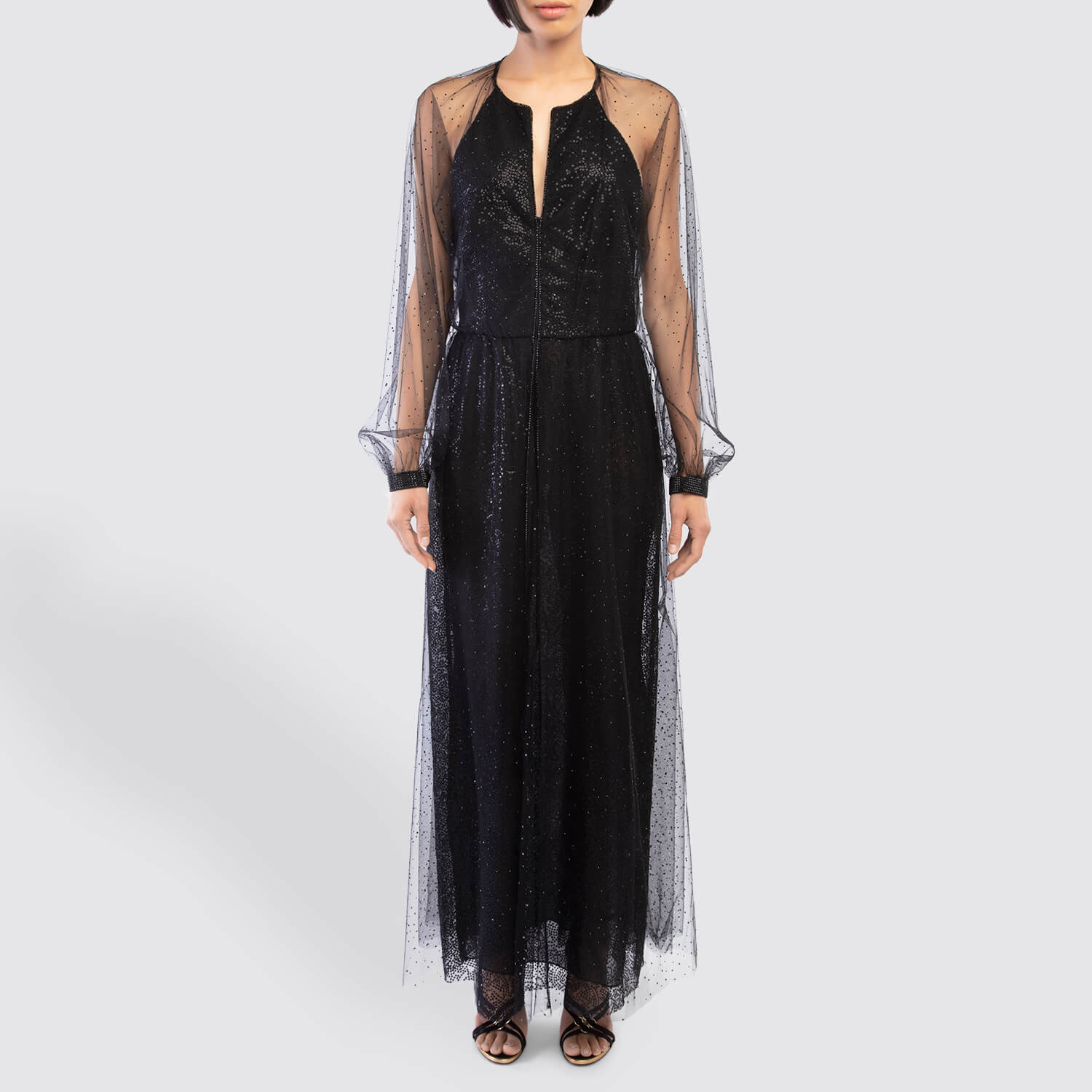 Giorgio Armani Silk and Tulle Gown with Rhinestones View 1