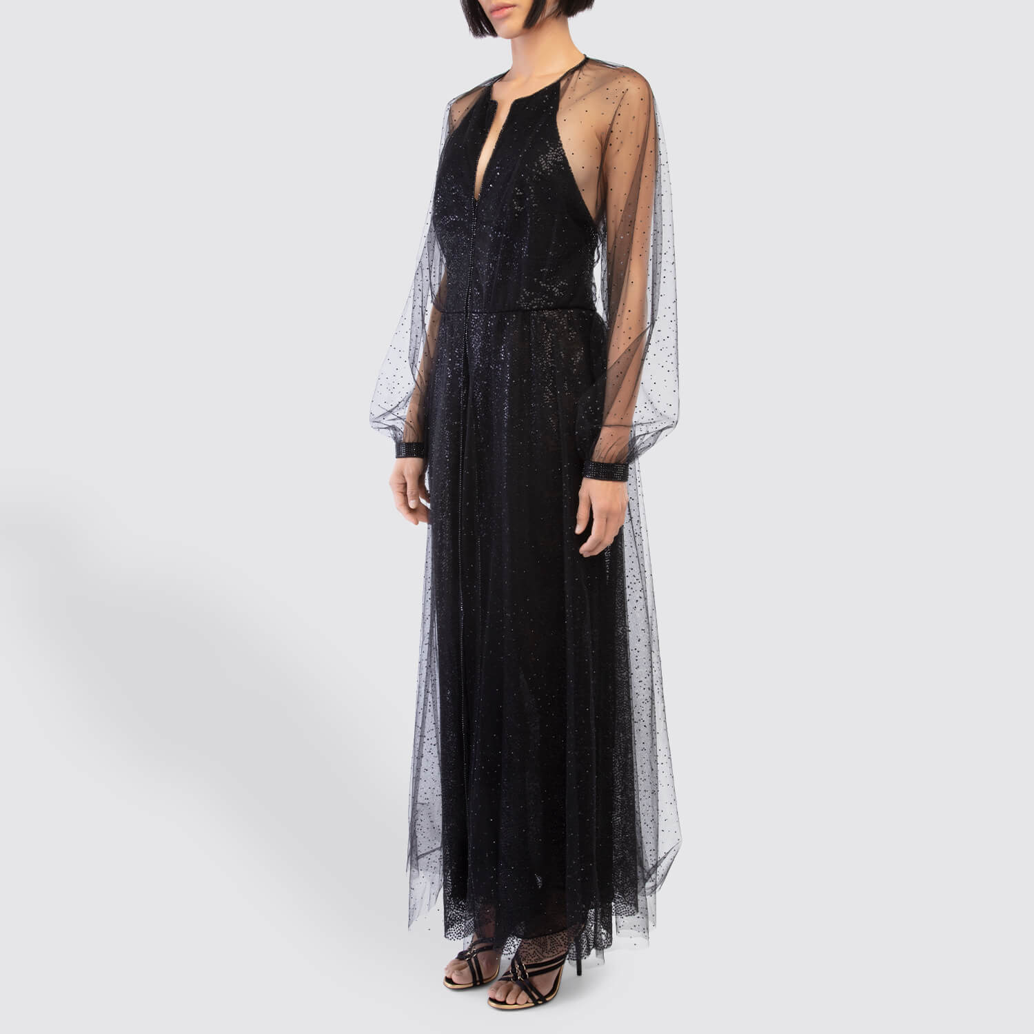 Giorgio Armani Silk and Tulle Gown with Rhinestones View 2