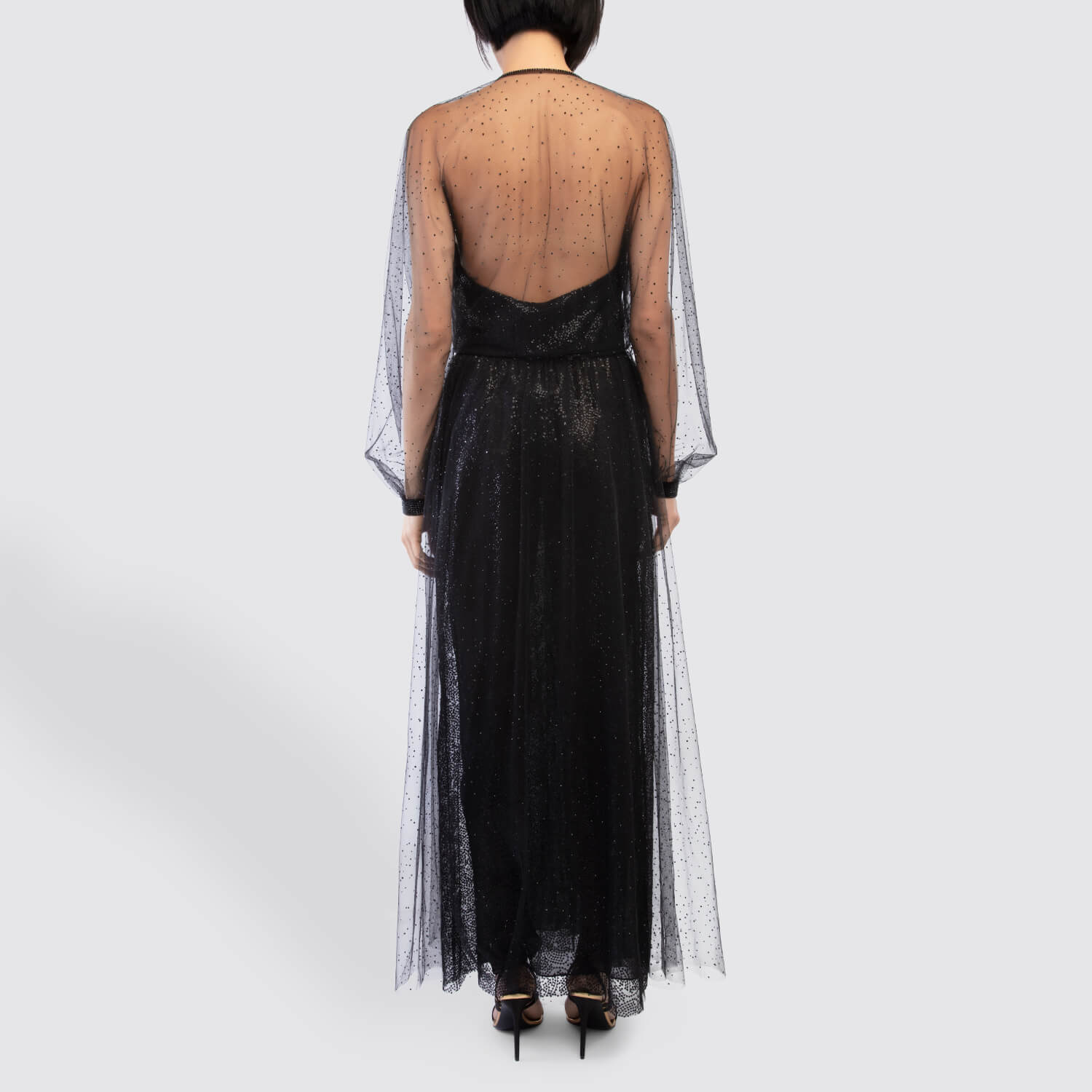 Giorgio Armani Silk and Tulle Gown with Rhinestones View 3