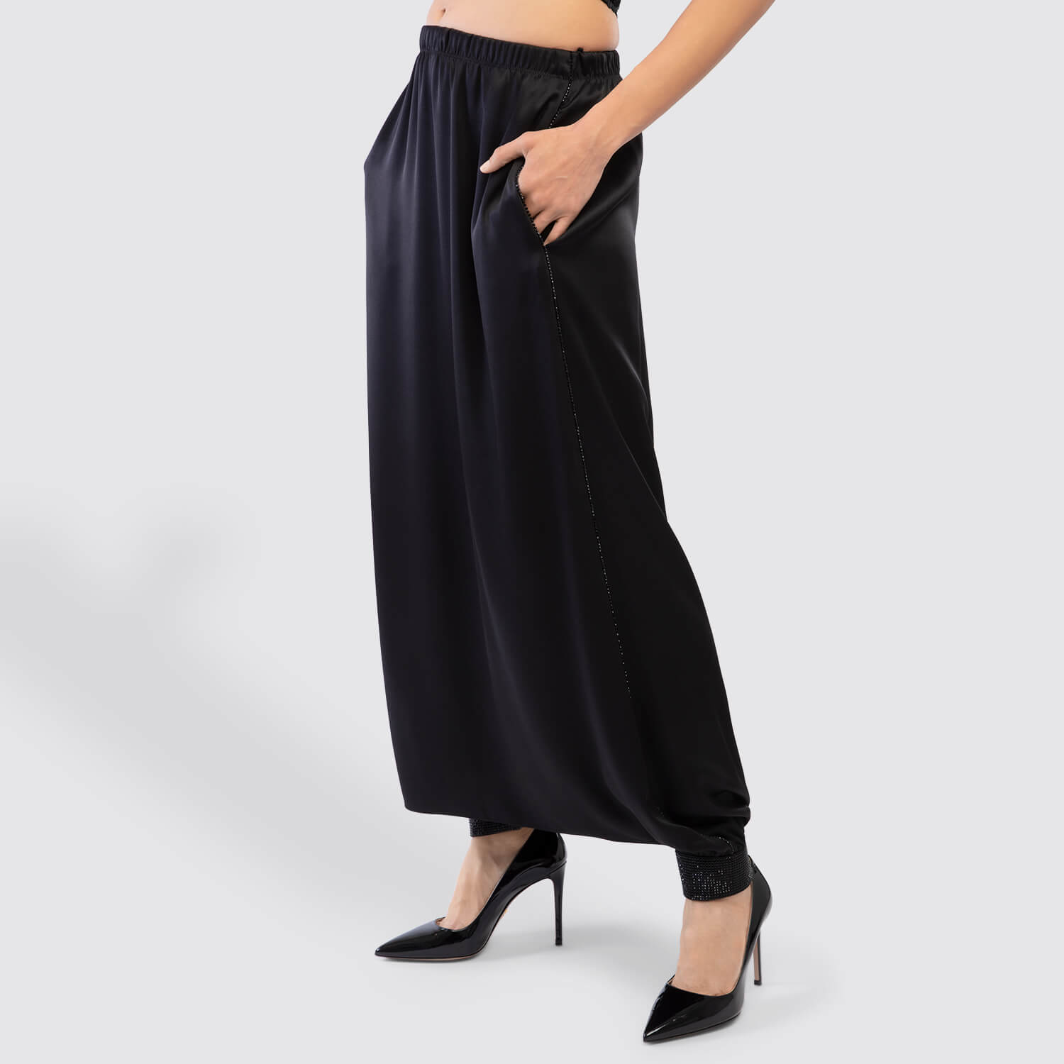 Giorgio Armani Silk and Rhinestone Skirt Trouser VIew 2