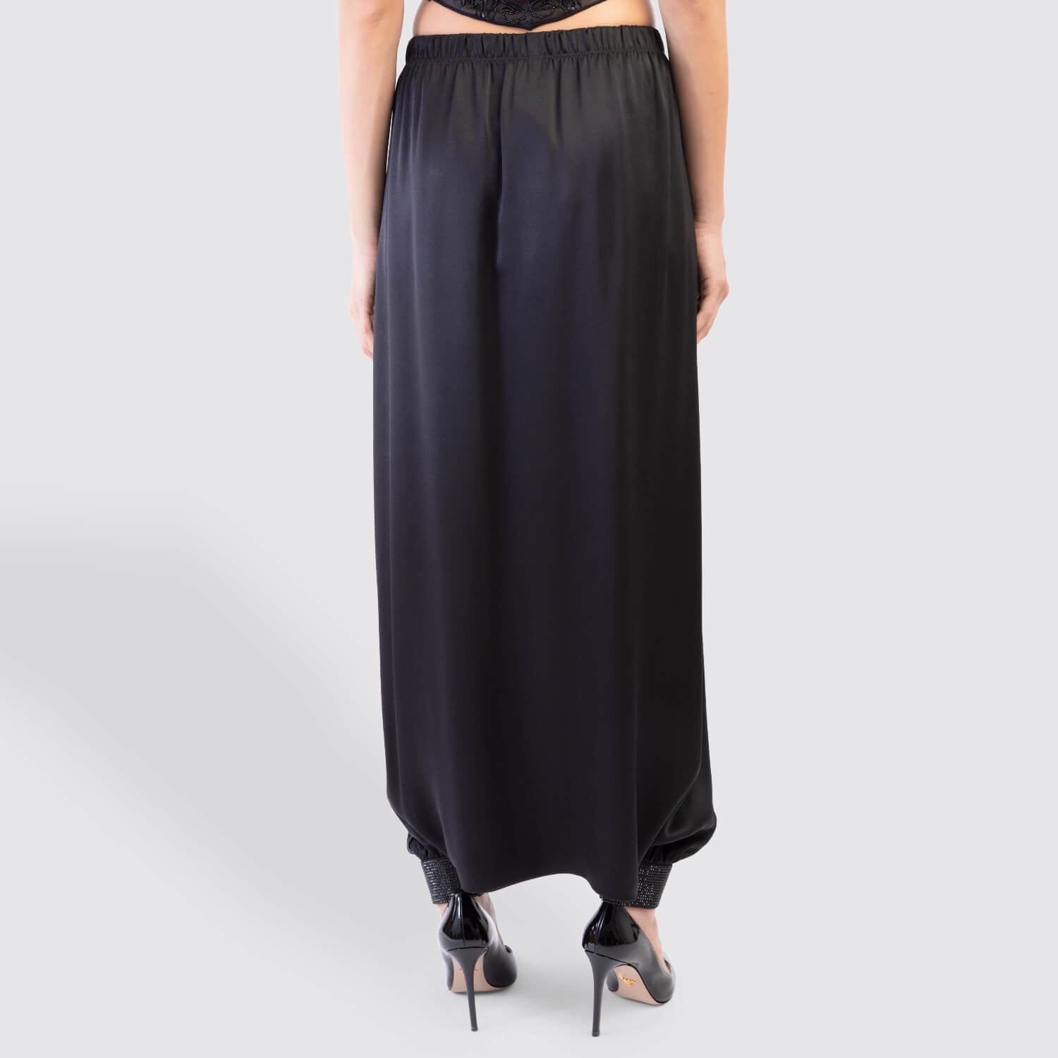 Giorgio Armani Silk and Rhinestone Skirt Trouser View 3