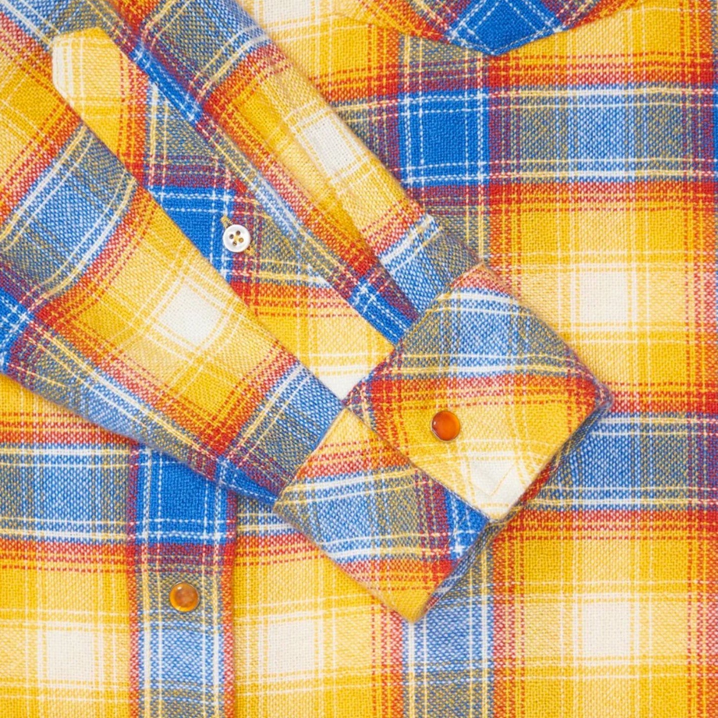 God's True Cashmere Canyon Sunrise Tartan Cashmere Shirt