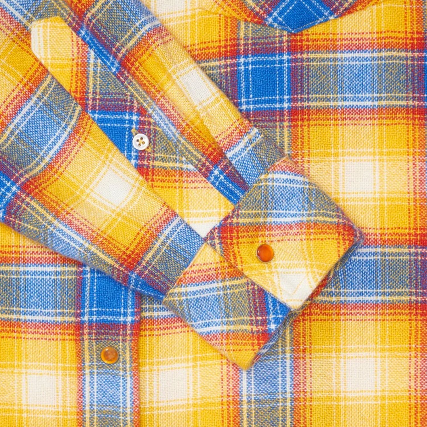 God's True Cashmere Canyon Sunrise Tartan Cashmere Shirt