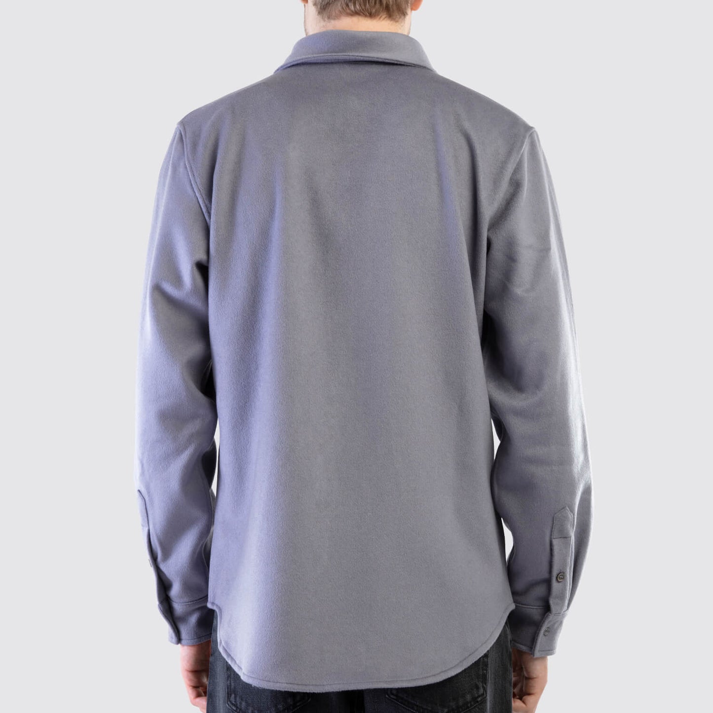 God's True Cashmere Soft Grey Labradorite Cashmere Shirt View 3