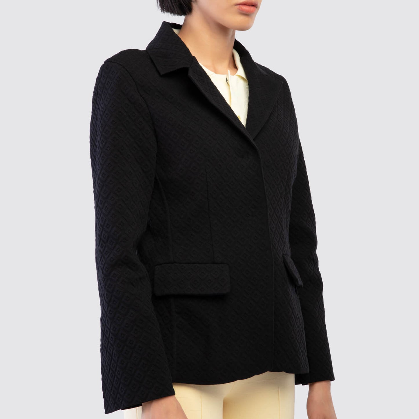 High Sport Black Knit Blazer View 2