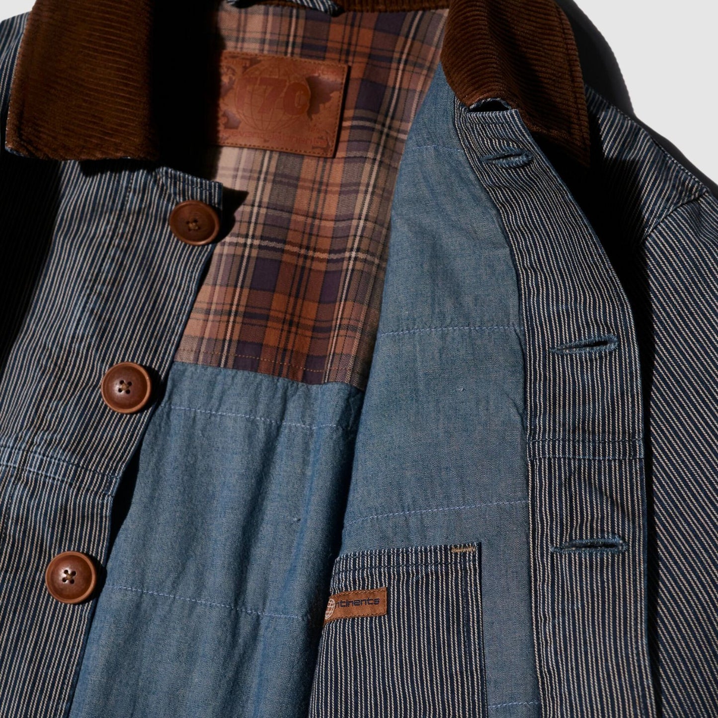 The Seven Continents The Hiro Jacket In Indigo Stripe_SEVNM259002