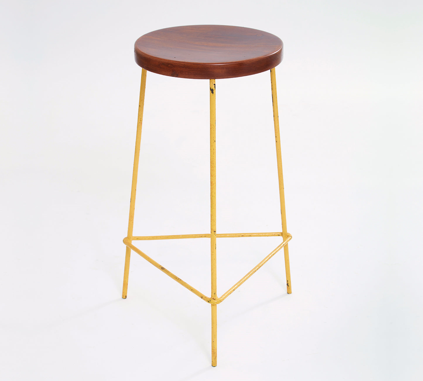 Pierre Jeanneret Stools in Teak and Iron (Set of 6)