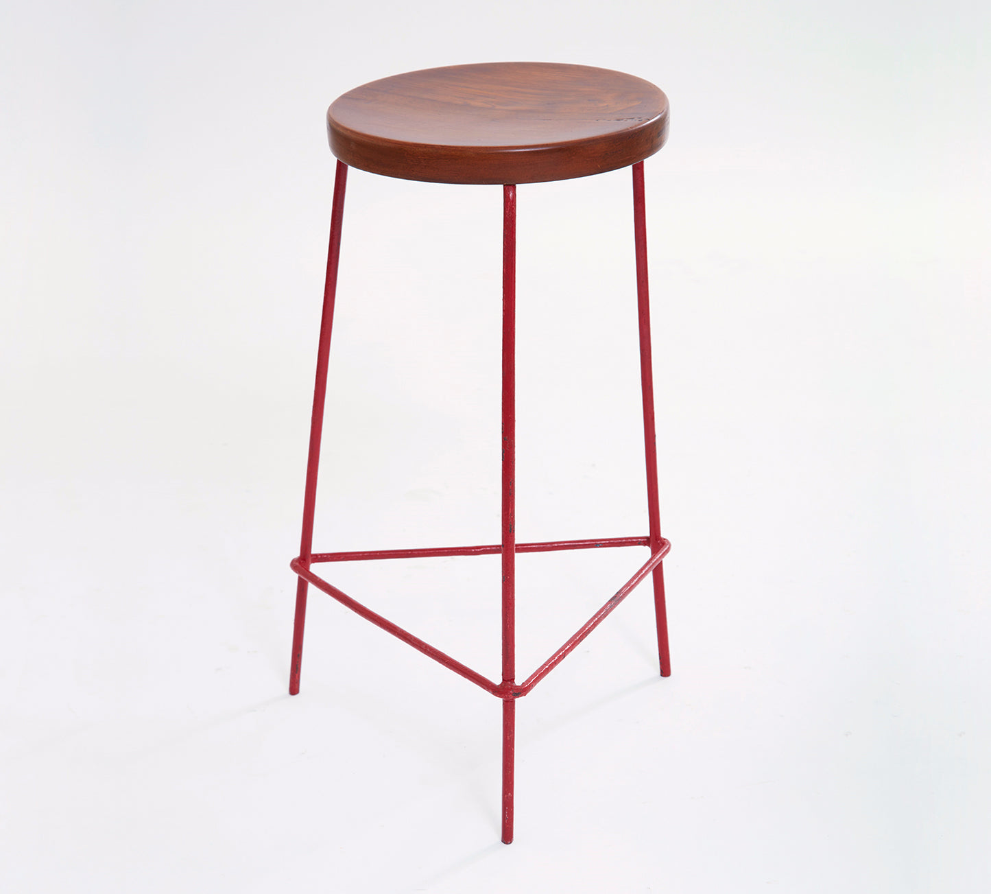 Pierre Jeanneret Stools in Teak and Iron (Set of 6)