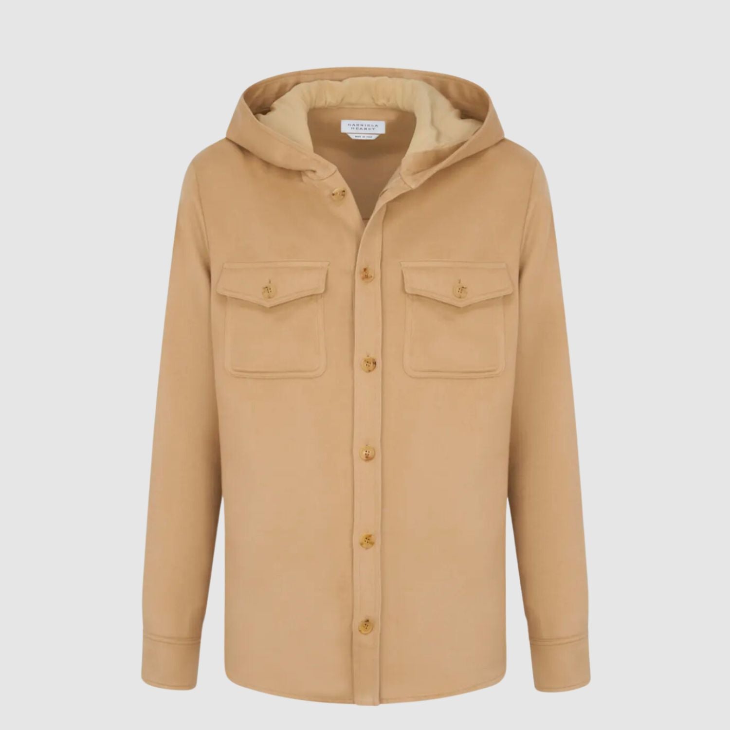 Gabriela Hearst Swift Silk Hooded Shirt Jacket