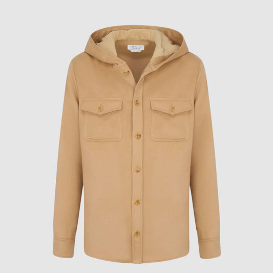 Gabriela Hearst Swift Silk Hooded Shirt Jacket