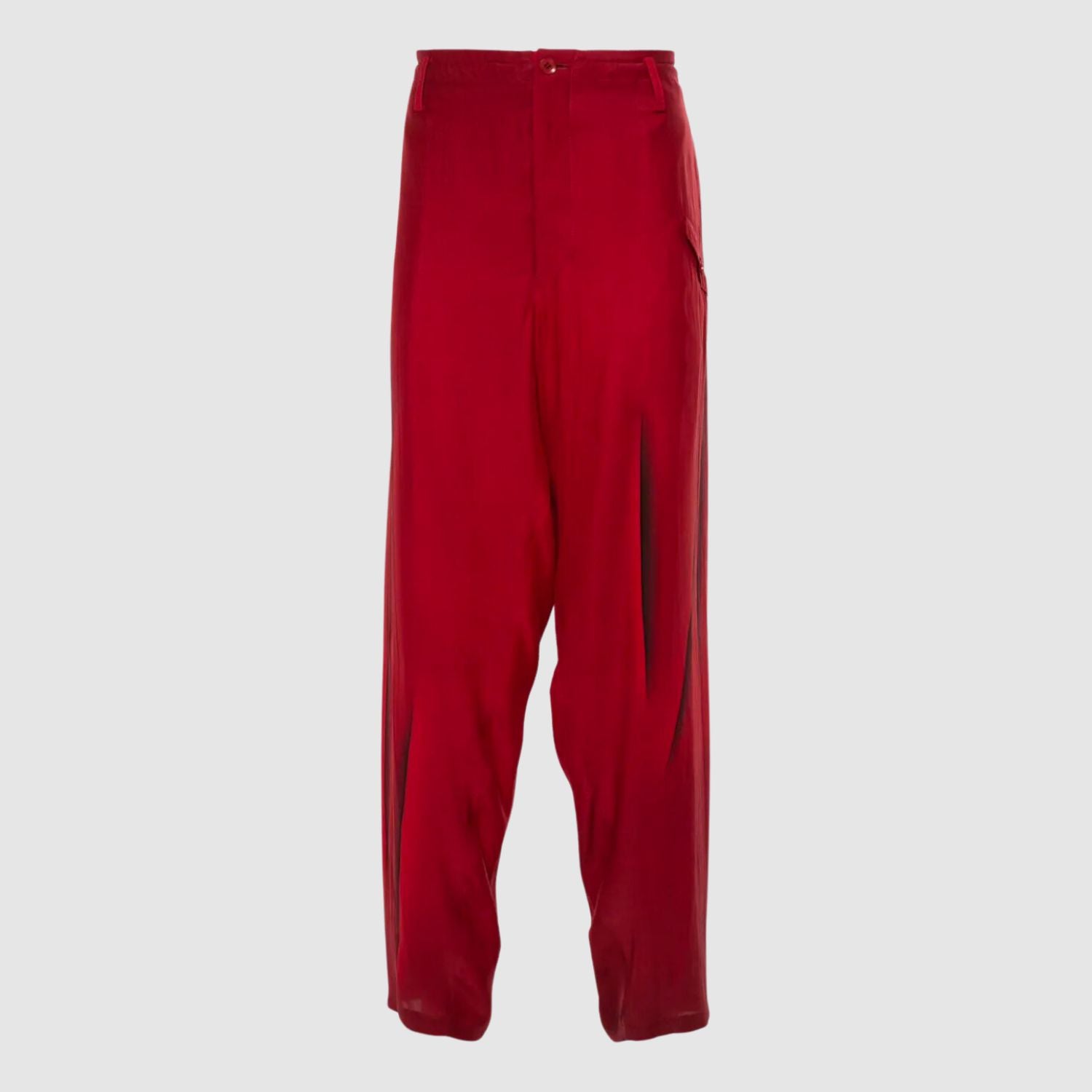 Yohji Yamamoto Abstract-Print Silk Trousers