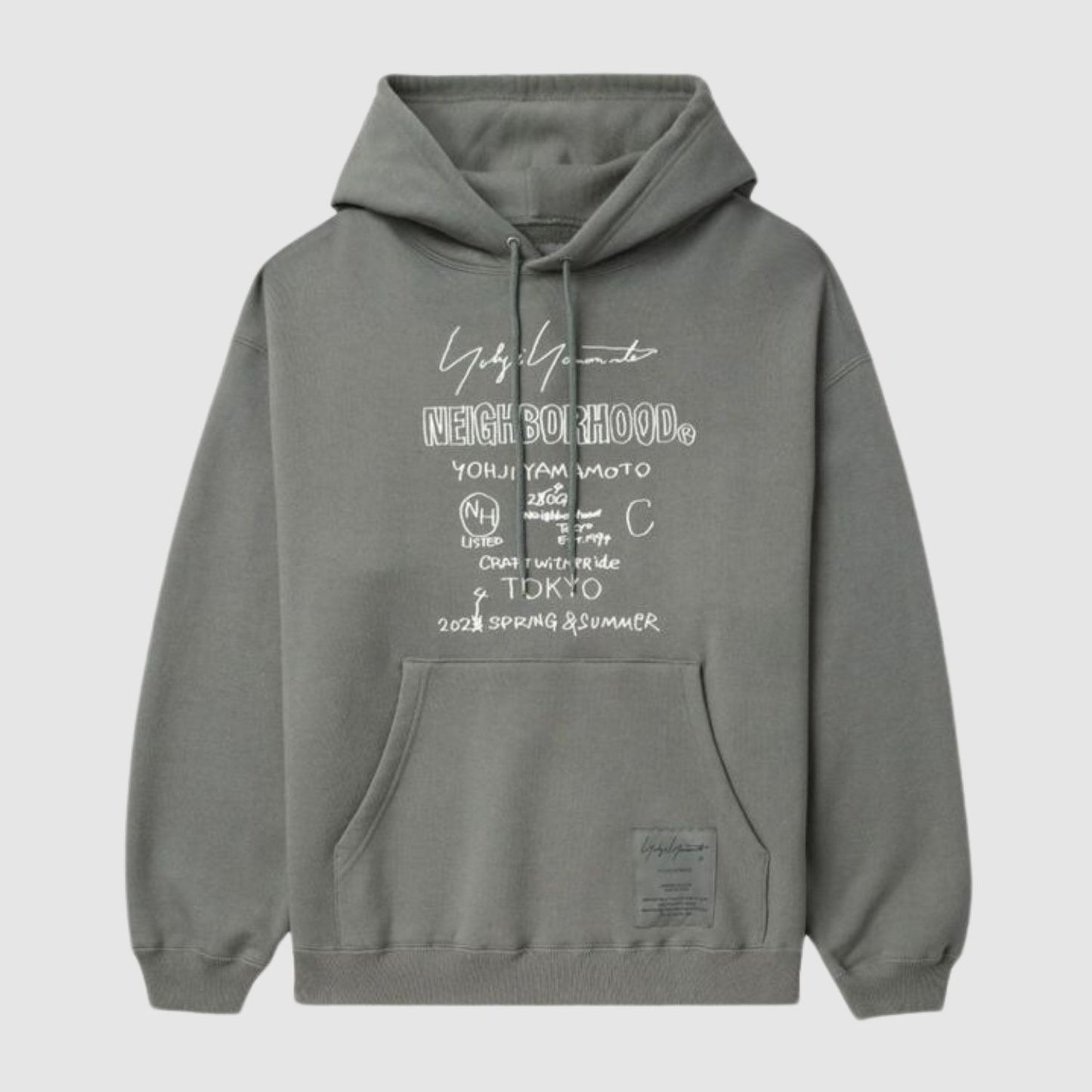 Yohji Yamamoto Gray Neighborhood Edition Hoodie
