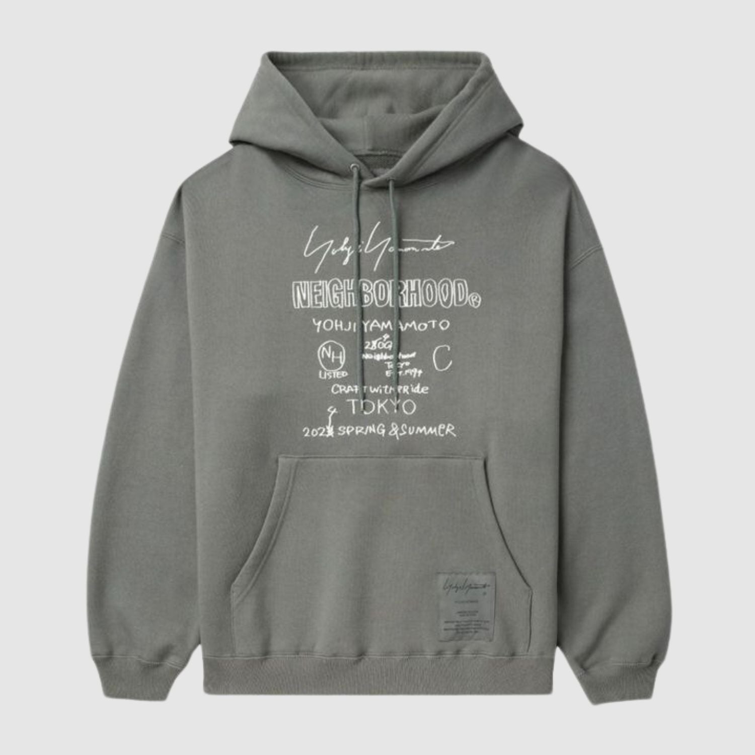 Yohji Yamamoto Gray Neighborhood Edition Hoodie