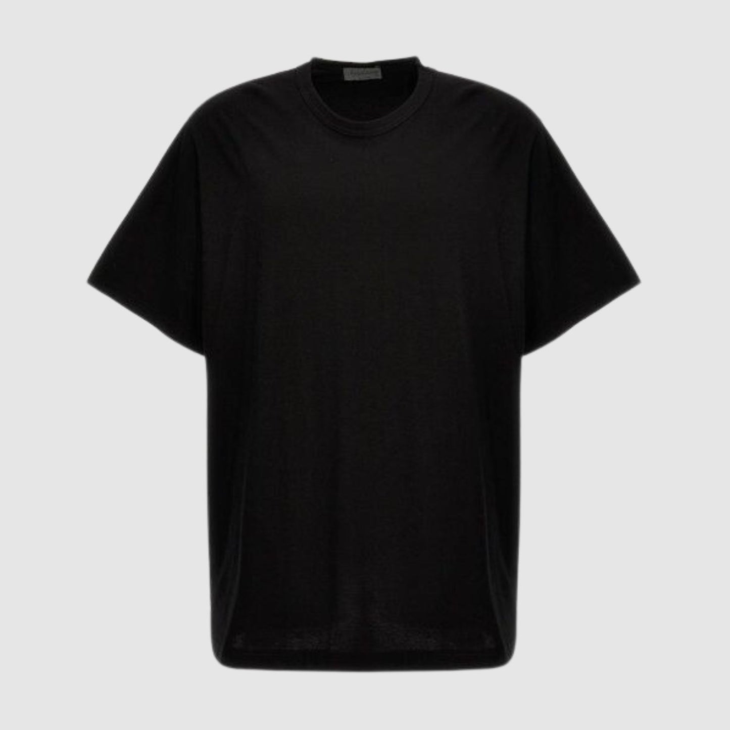 Yohji Yamamoto Black Crewneck T Shirt Front View