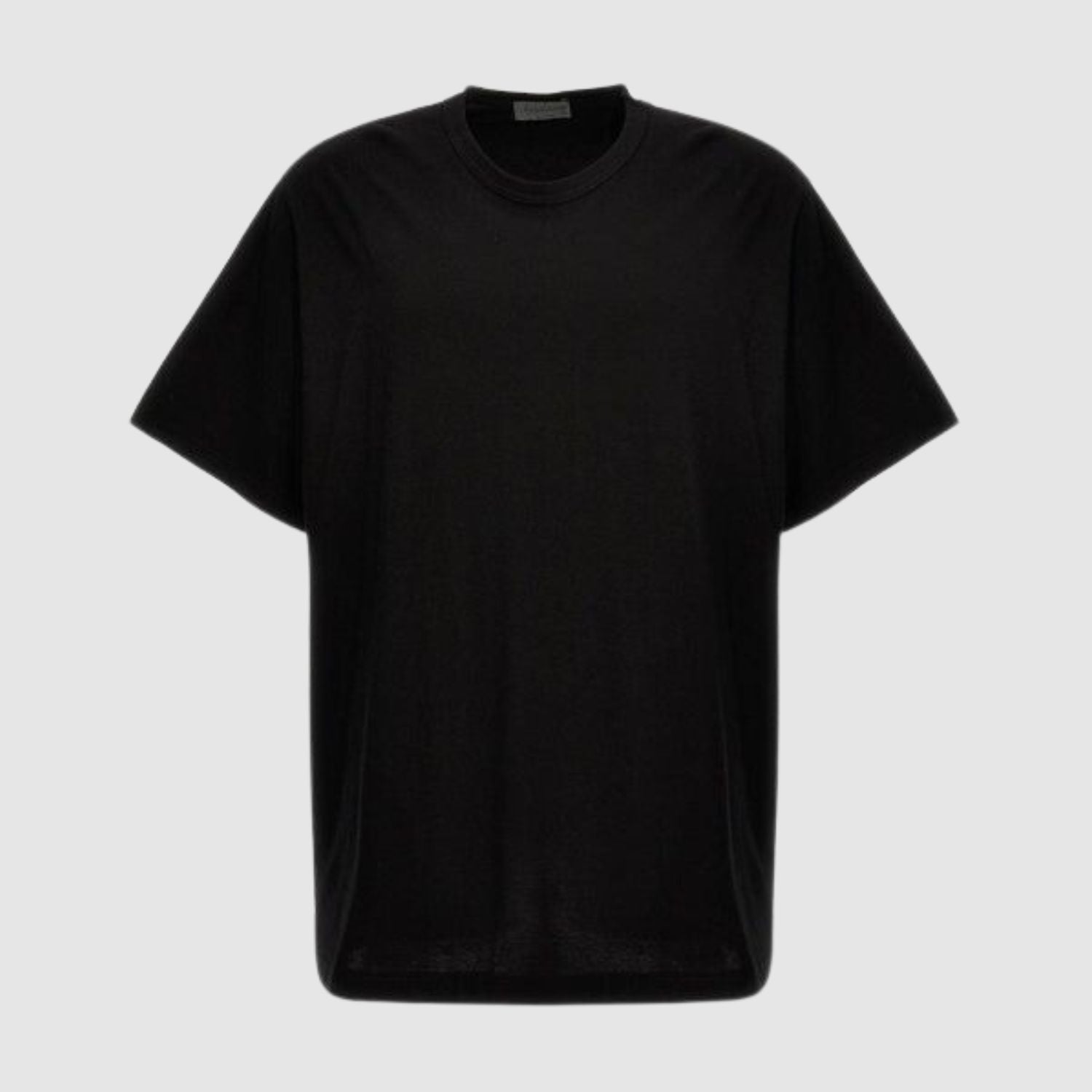Yohji Yamamoto Black Crewneck T Shirt Front View