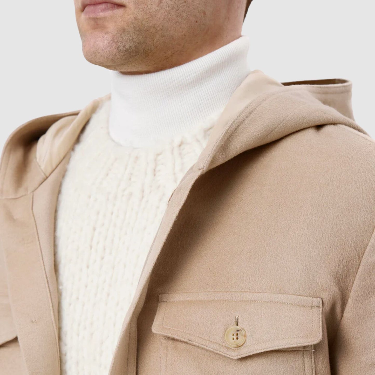 Gabriela Hearst Swift Silk Hooded Shirt Jacket