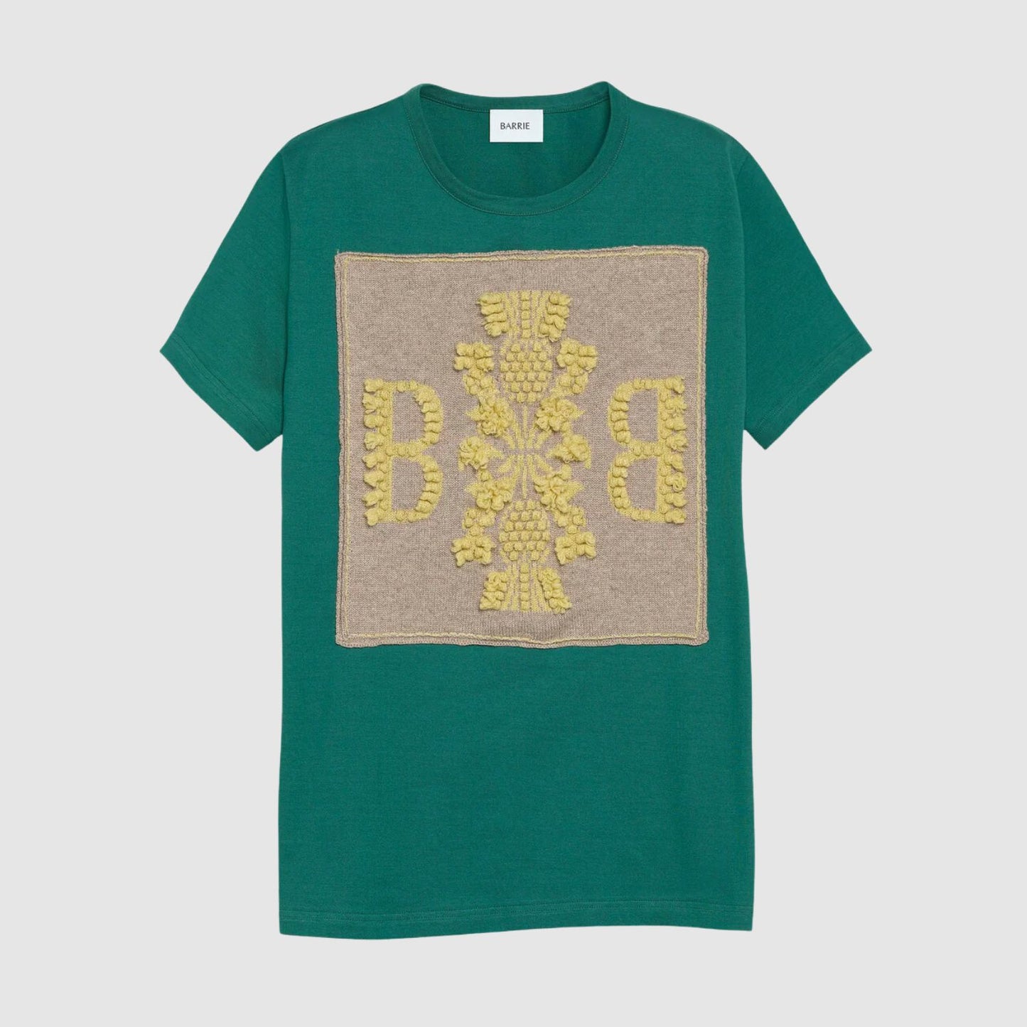 Barrie Cotton t-shirt with logo cashmere patch View 1