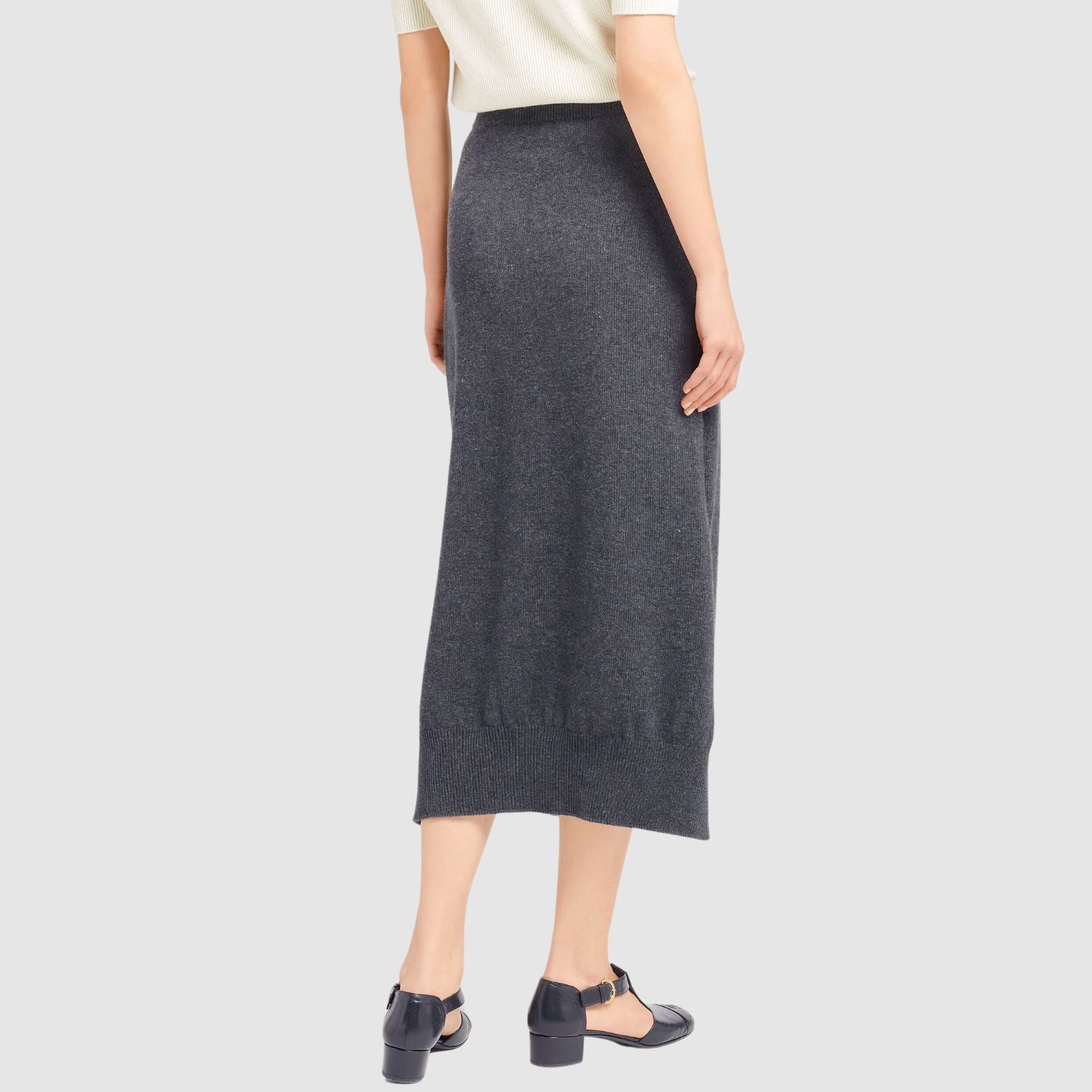 Barrie Iconic Cashmere Skirt back view