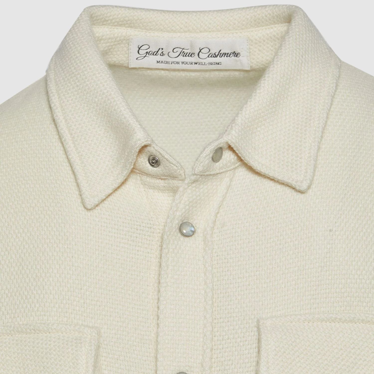 GOD'S TRUE CASHMERE Ivory Cashmere Shirt