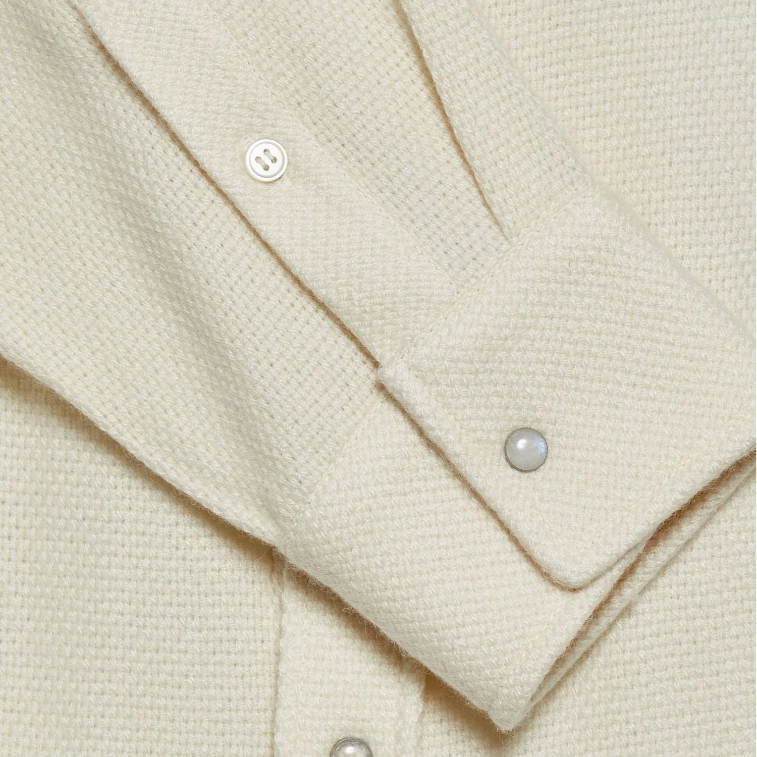 GOD'S TRUE CASHMERE Ivory Cashmere Shirt