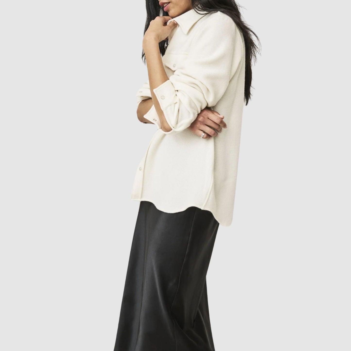 GOD'S TRUE CASHMERE Ivory Cashmere Shirt