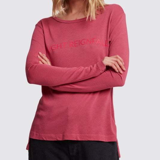 RE:LA James Turrell Long Sleeve Tee in Sangria
