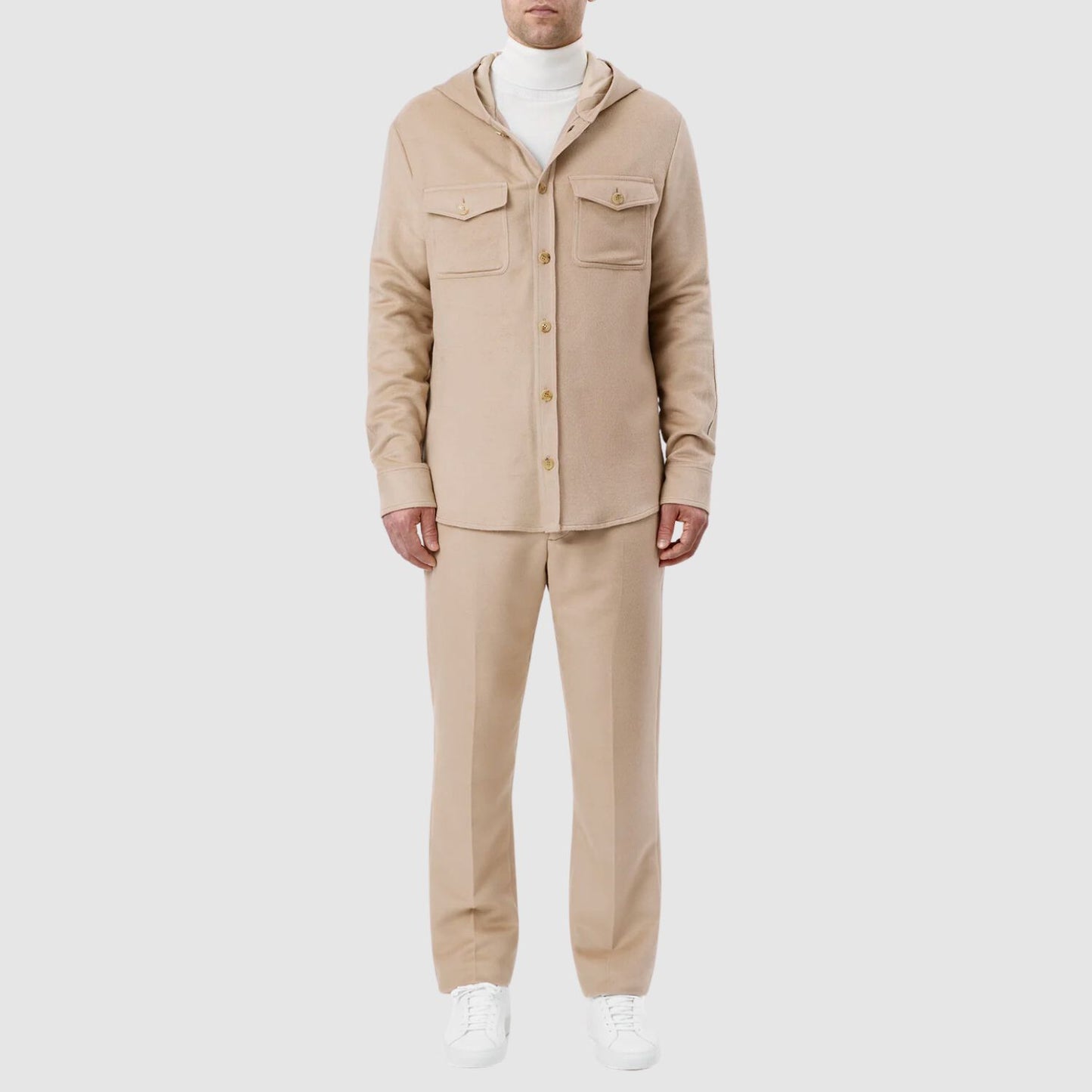 Gabriela Hearst Swift Silk Hooded Shirt Jacket