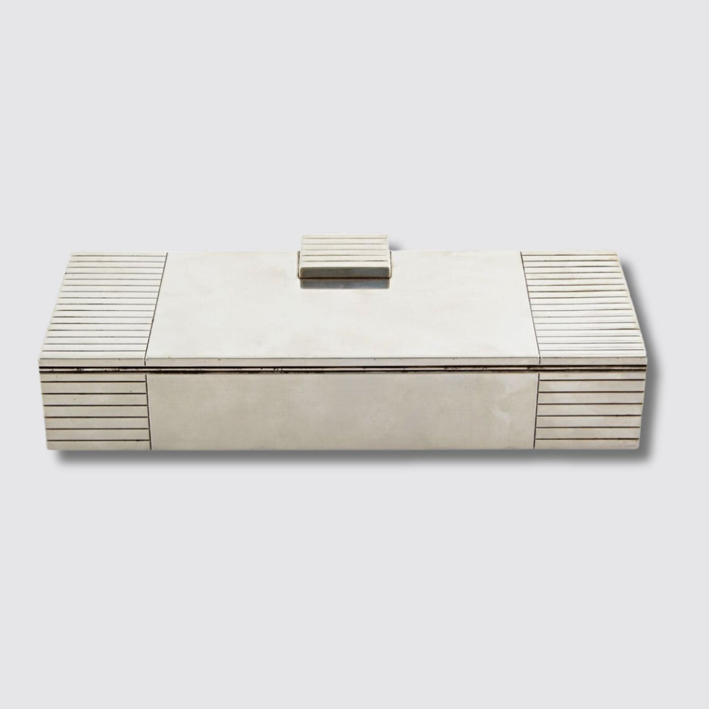 Just One Eye | Art Deco Antique Silver Cigarette Box - View 3