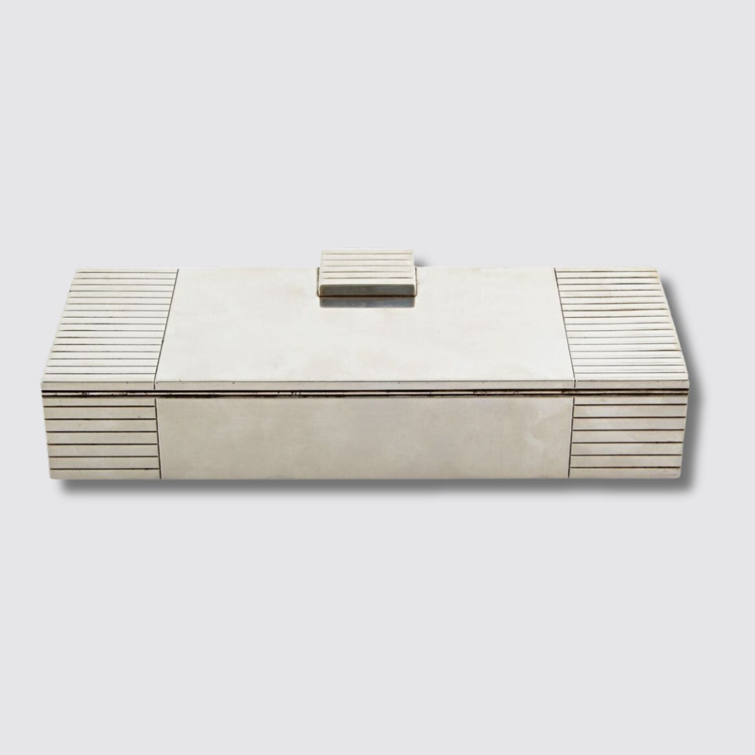 Just One Eye | Art Deco Antique Silver Cigarette Box - View 3
