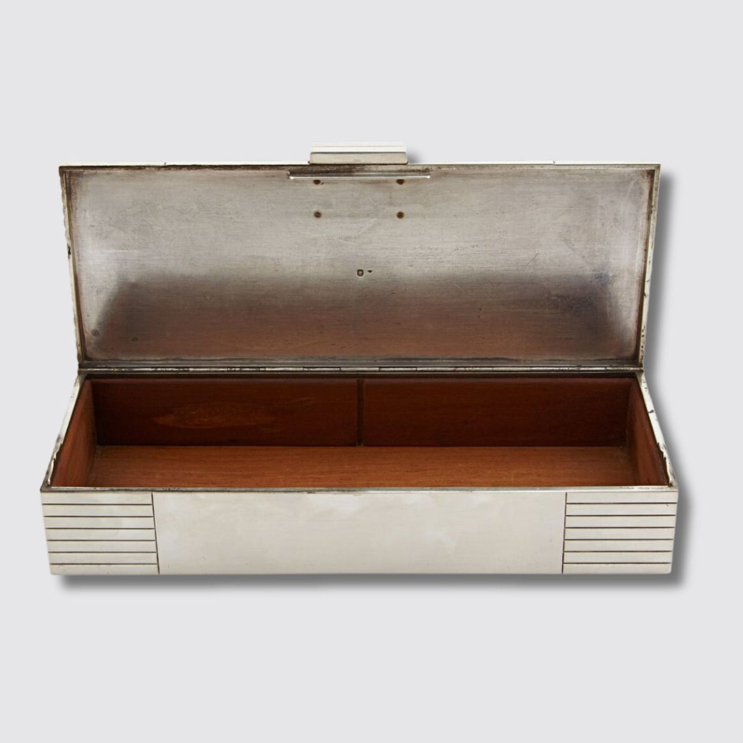 Just One Eye | Art Deco Antique Silver Cigarette Box - View 4