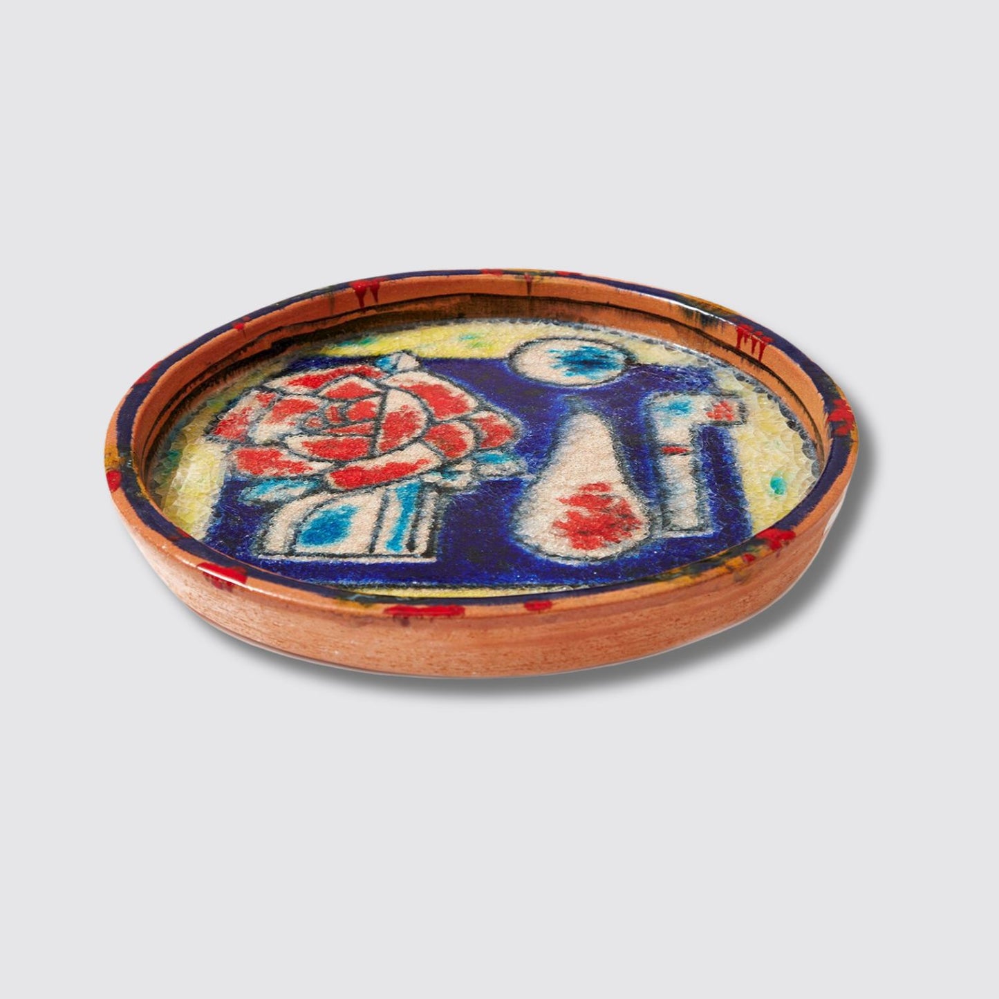 Just One Eye Table Set with Rose - 3/4 View (Guerrino Tramonti)
