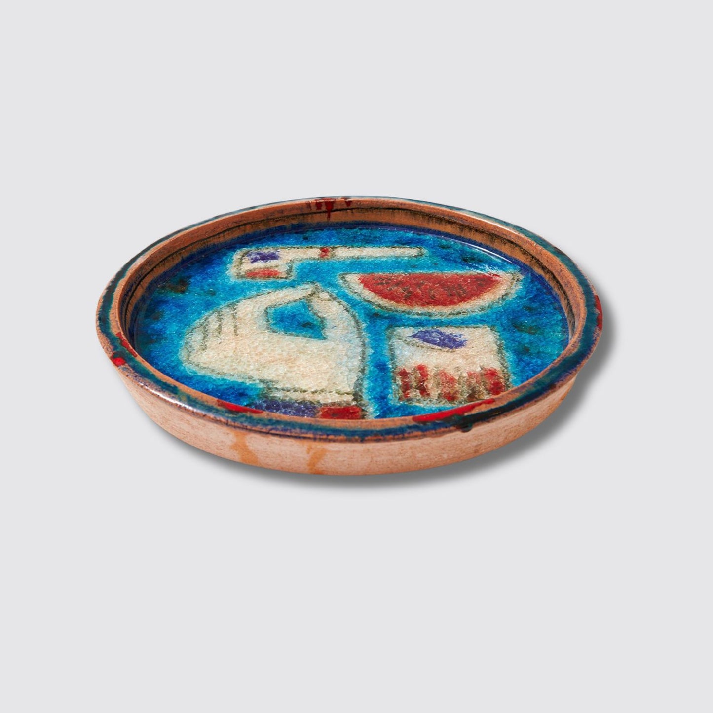 Just One Eye Table Set with Watermelon - 3/4 View (Guerrino Tramonti)